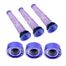 6x Filter Set For  V8+, V8, V7 Vacuum 3 Pre-Filters & 3-HEPA Post Filters