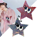 stars eyes patches reversible change color sequins sew on patches for clothesâ„–[