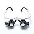 8x 15x 23x Double Eye Loupe Head Wearing Repair Jeweler Watch Clock Magnifi