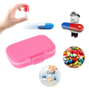 3 Grids Portable Pill Box Medicine Jewelry Storage Case Container(Pink)