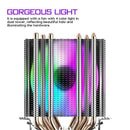 Cpu Air Cooler 6 Heat Pipes Twin-Tower Heatsink With 90Mm Rainbow Led Fans