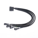 4pin IDE Molex to 4-Port 3Pin/4Pin Cooler Cooling Fan Splitter Power Cable SN9F