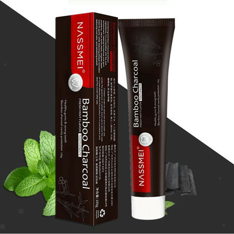 Fluoride Free Activated Charcoal Teeth Whitening Toothpaste Freshens Breath