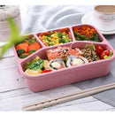 800-1000Ml Healthy Wheat Straw Lunch Box For Kids Portable Microwavable Ben W2X3