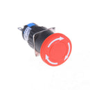 Red Mushroom DC 30V 5A AC 250V 3A Emergency Stop Push Button SwitchD6