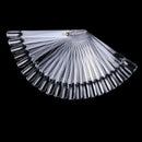 1Set False Nail Tips Nature Fan Finger Full Card Nail Art Display Practice  C3D9