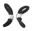 25x Eye Glasses Spectacle Chain Strap Holder Rubber Loop End 20mm Black