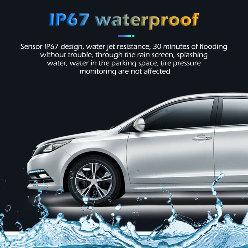 AN05 Solar Car TPMS Tire Pressure Monitoring Temp Alarm System (External)