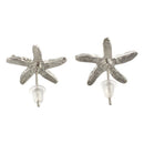 Flower Earrings, Starfish Earrings, Faux Diamond Embellished Earrings