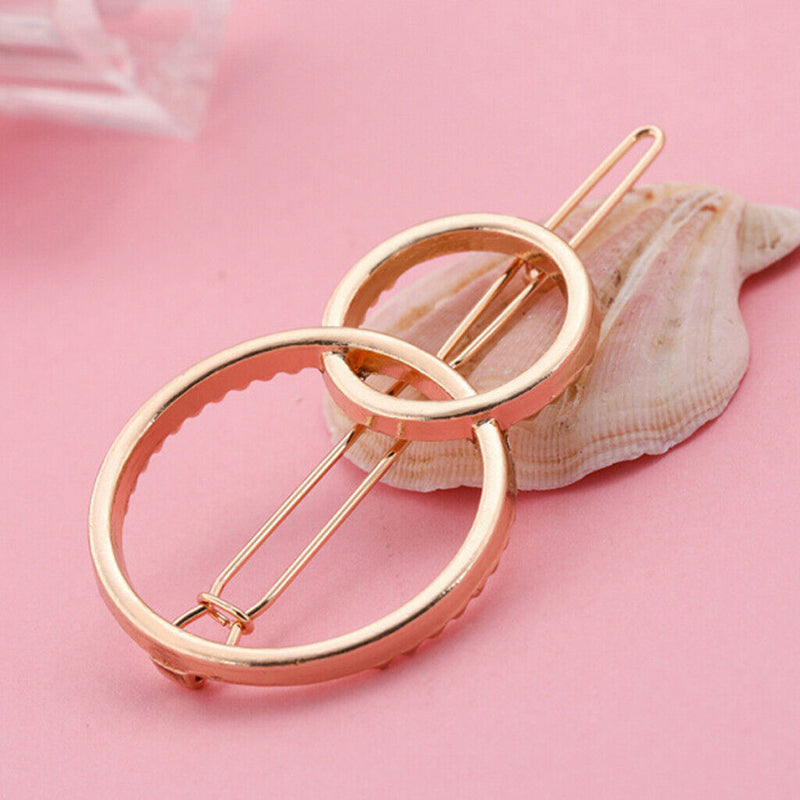 Hollow Round Geometric Metal Hair Clip Ponytail Holder Hair Accessories
