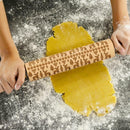 Christmas Embossing Rolling Pin Elk Pattern Baking Cookies Biscuit Roller