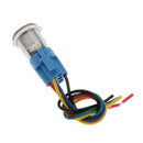 Waterproof Latching Engine Start Switch Symbol Power for Vehicle Red Light