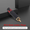 DIY RCA Male Solder Plug Audio Video Cable Connector Adapter (Red 2pcs) A