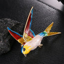 Swallow Bird Shape Enamel Brooches Animal Pin For Women Kids Scarf Suit Lap
