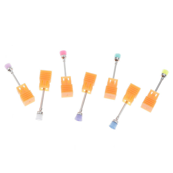 Nail Art Drill Bit Cleaning Brush, 7pcs Electric Machine Files Remover Manicure