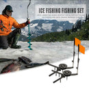 2pcs Outdoor Winter Ice Fishing Rod Flags Tip-Up Fishing Tackle Orange