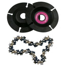 22 Tooth 4 Inch Orange Grinder Disc and Chain Fine Cut Chain Set for 100/11