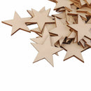 25 Pcs Natural Unfinished Blank Wood Wooden Stars Star DIY Decor Crafts-, 2019