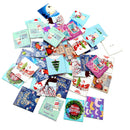 50x Mixed Christmas Stamps Wooden Buttons for DIY Sewing Clothing Decoration