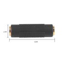 2pcs 3.5mm Jack Female to Female Audio Coupler Adapter Converter Connector