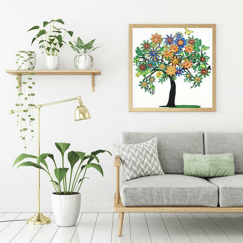 5D DIY Special Shaped Diamond Painting Tree Cross Stitch Mosaic Craft Kits