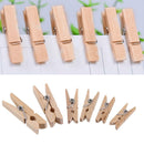 100x Mini Wooden Pegs Clothes Pins For Crafting Cardmade Tackle 25x3MM AU B7C4