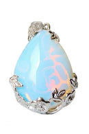 Women Angel Tears Water Drop Semi-Precious Gemstones Pendant -Opal X3Z2