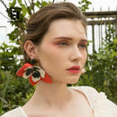 Special Design Big Flower Shaped Earrings For Women Jewelry Charm Dangle Dr U4L5