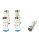 5Pcs F-Type Male Plug Compression Connectors For RG6 Coax Coaxial TV Cable H Ew