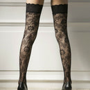 Womens Sexy Suspender Thigh Highs Stockings + Garter Belt Lace Sheer Tops
