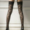 Womens Sexy Suspender Thigh Highs Stockings + Garter Belt Lace Sheer Tops