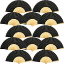 12 Pack Handheld Fan Silk Bamboo Folding Fan Handheld Folding Fan For Churc