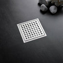 Tile Insert Square Floor Waste Grates Shower Drain 304 Stainless Steel Anti Y5X7