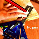 Multifunctional Woodworking Protractor Carpenter Tools Triple-cornered Rule