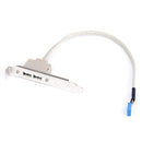 9Pin Motherboard Female Header to Dual USB 2.0 Adapter Cable for Desktop PC A