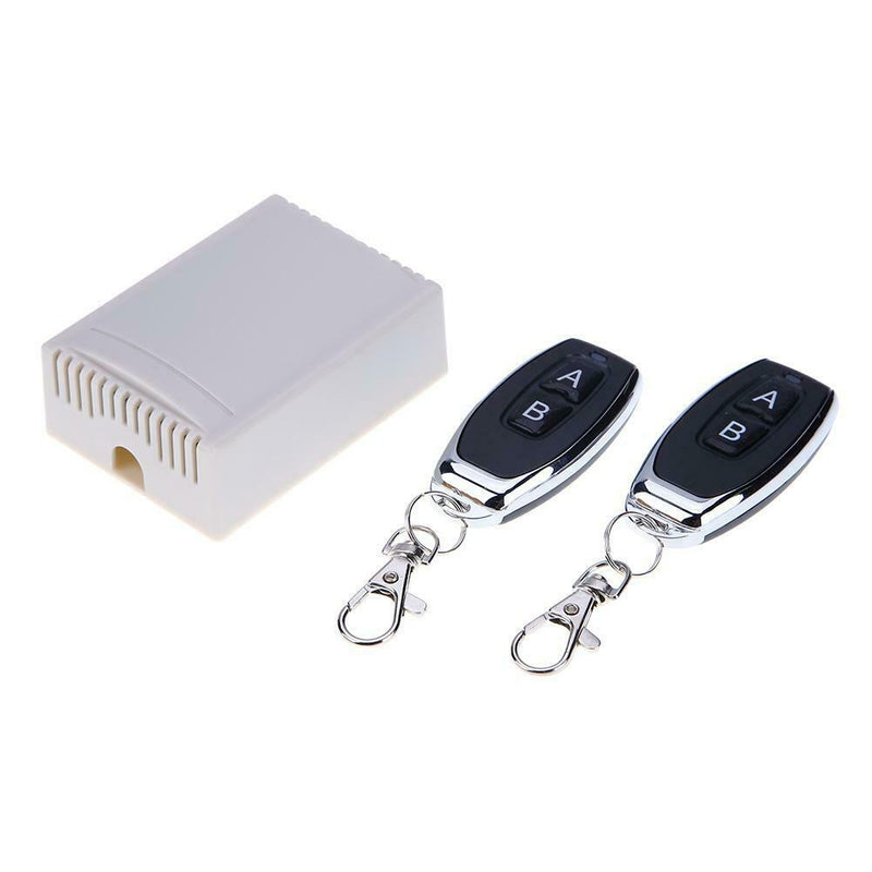30-50m 433MHZ 24V 2 Relay Wireless Remote Control Switch+2pcs Two Keys RC ABS
