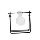 Hanging Flower Pot Vase With Black Metal Stand Single For Home Garden DecorA