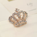 Unisex Shiny Crystal Rhinestone Crown Brooch Pin Wedding Favor Xmas Gift