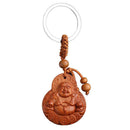 Natural Rosewood Car Key Ring Key Pendant Beautifully Lucky Buddha Orname HOT