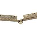 Purse Frame Kiss Clasp Lock with Handle DIY Crafts 20cm Bronze of 2packs