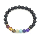Lava Rock 8mm Beads Elastic Yoga Bracelet for Men/Women Jewelry Decor Gifts A