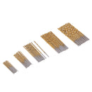 100 Pcs HSS 1.0mm-3.0mm Titanium Coated Drill Bit Set for Metal Wood Plastic