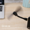 Mini Flexible USB Fan for Power Bank Laptop PC Computer AC Charger (Black)