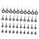 40pcs Fishing Rod Guides and Tips Tops Parts Stainless Steel DIY Set Kits 4
