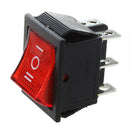 5 Pcs DPDT Red Neon Light On/Off/On Rocker Switch AC 250V/15A 125V/20A