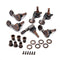 6R Small Square Head Tuning Pegs Tuners Machine Head with Buttons Keys Set