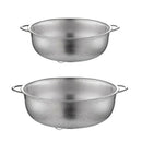 2 Pieces Stainless Steel Strainer Rice Sieve Noodles Drainer Basket Kitchen