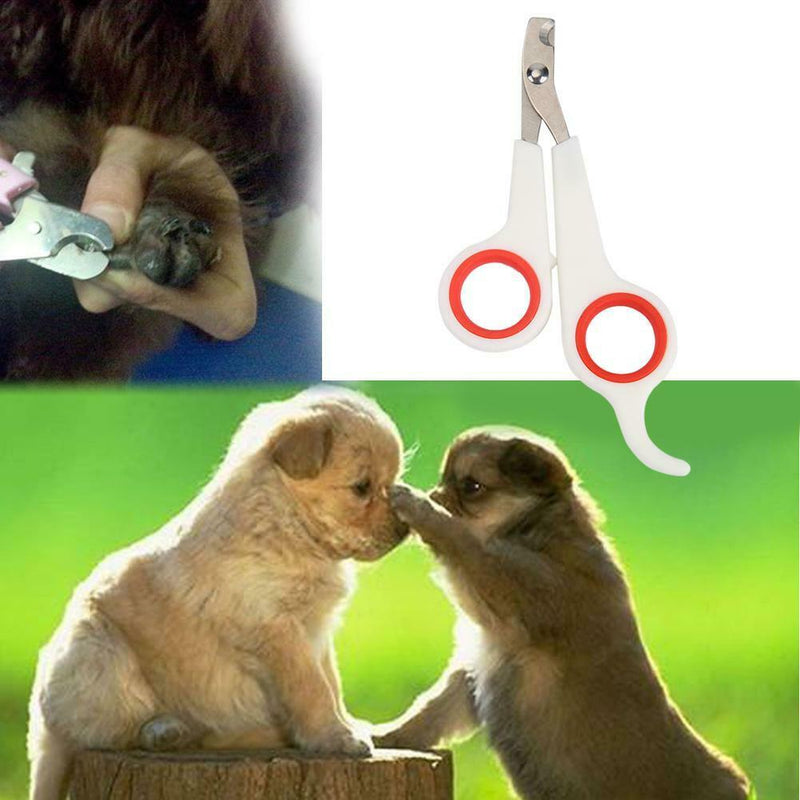 Stainless Steel Pet Nail Toe Scissors Dog Cat Claw Grooming Clipper (White)
