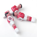 11 Pieces Plastic Soccer Foosball Man Table Guys Soccer Player Part 4.3" Red