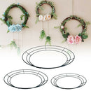 4 Pieces Round Metal Flower Wreath Frames, Wreath Frame For Christmas Party